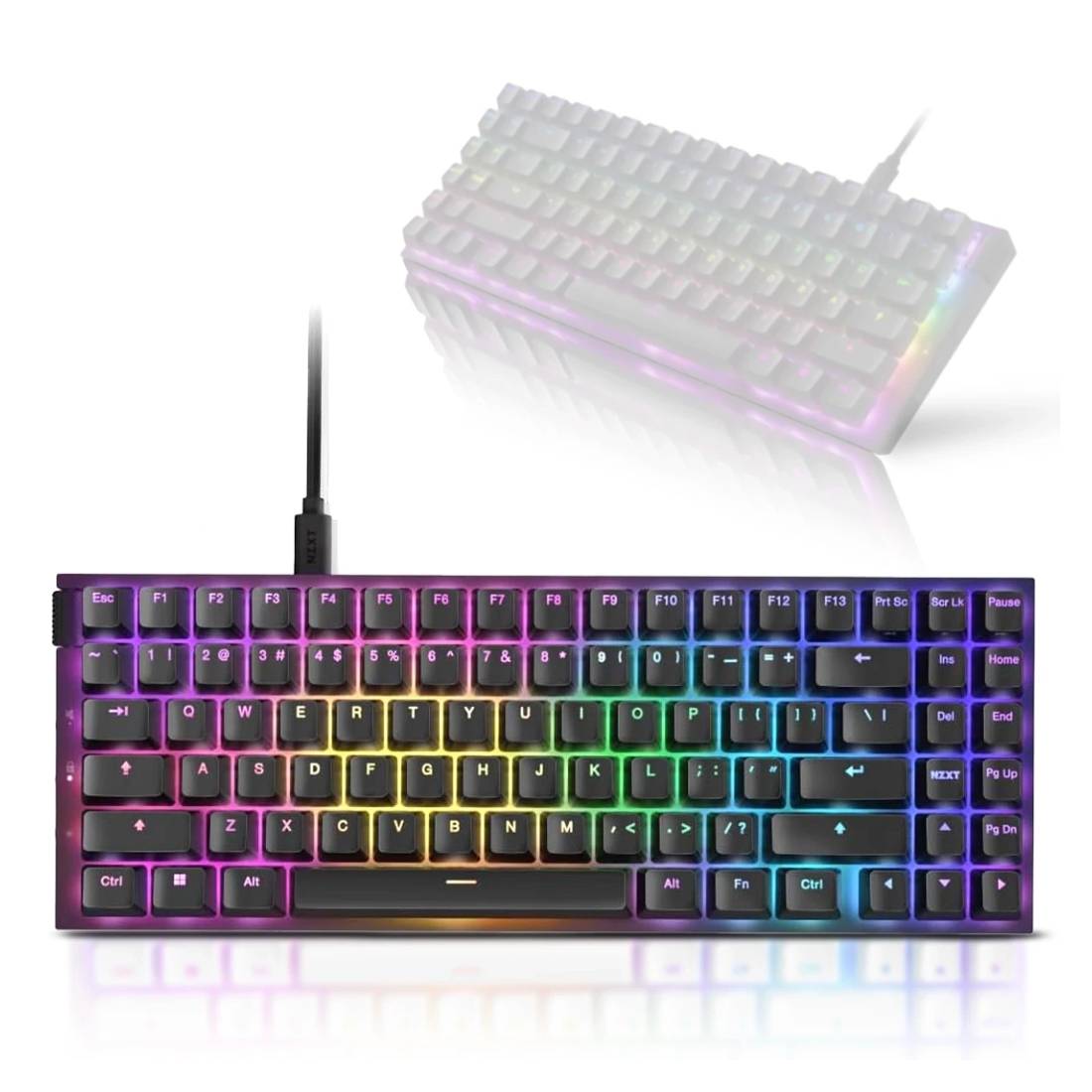 NZXT Function 2 MiniTKL RGB Bundle Pack- Matte Black & White - لوحة مفاتيح NZXT Function 2 MiniTKL RGB Bundle Pack- Matte Black & White - لوحة مفاتيح