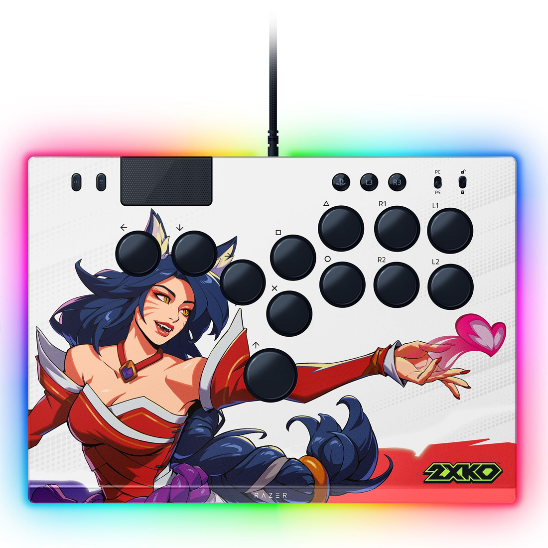 Razer Kitsune All-Button Optical Arcade Controller for PS5™ and PC - 2XKO Edition - وحدة تحكم Razer Kitsune All-Button Optical Arcade Controller for PS5™ and PC - 2XKO Edition - وحدة تحكم