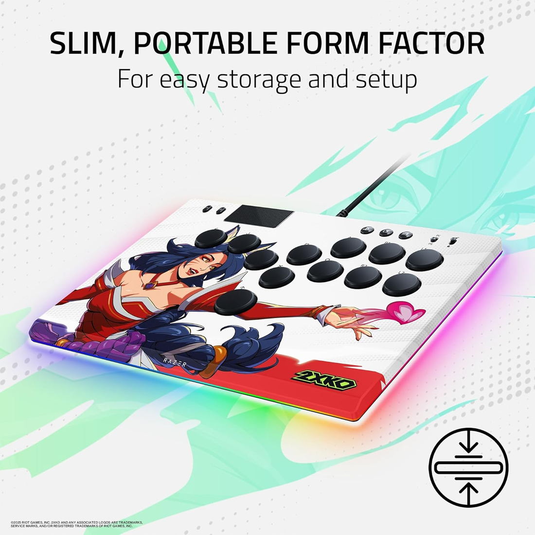 Razer Kitsune All-Button Optical Arcade Controller for PS5™ and PC - 2XKO Edition - وحدة تحكم Razer Kitsune All-Button Optical Arcade Controller for PS5™ and PC - 2XKO Edition - وحدة تحكم