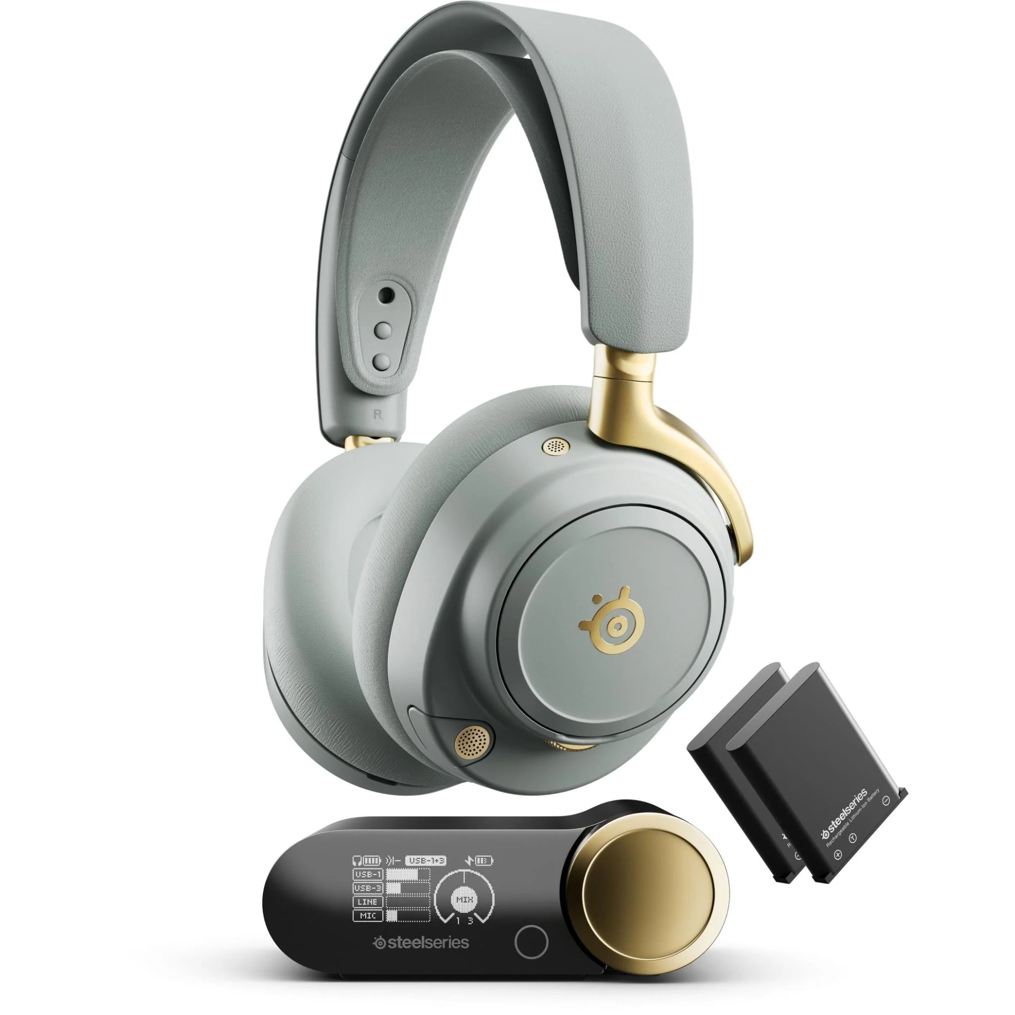 SteelSeries Arctis Nova Elite Wireless Gaming Headset - Sage Gold - سماعة - Store 974 Electronics WLL  | ستور٩٧٤ للالكترونيات ذ.م.م