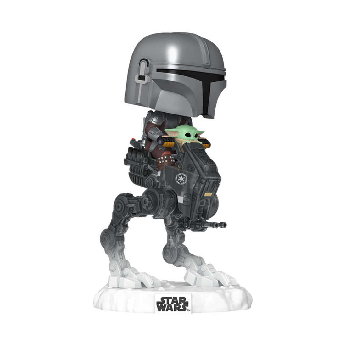 Funko Pop Rides Deluxe! Star Wars: The Mandalorian and Grogu - Mandalorian w/ Grogu #837 - مجسم Funko Pop Rides Deluxe! Star Wars: The Mandalorian and Grogu - Mandalorian w/ Grogu #837 - مجسم