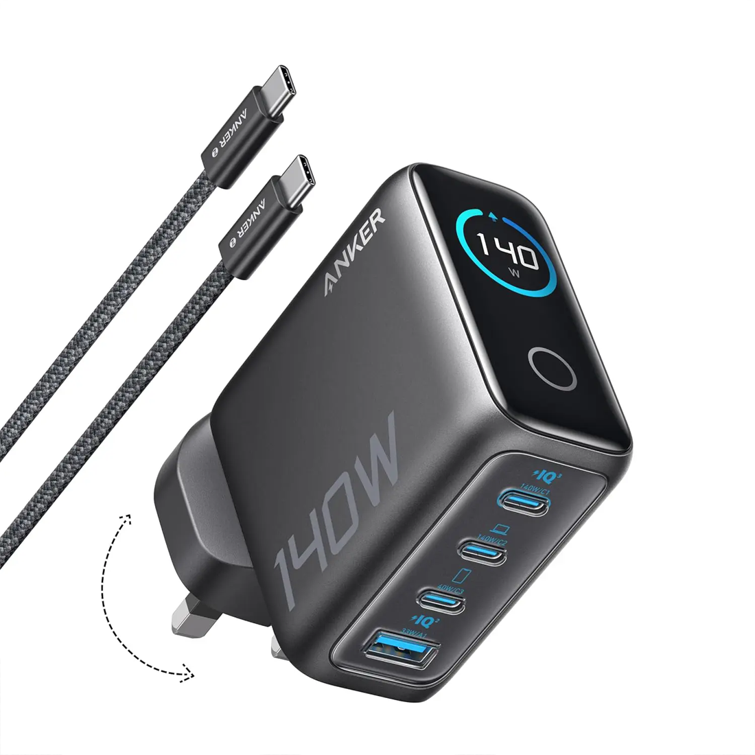 Anker 140W 4-Port GaN Charger - شاحن