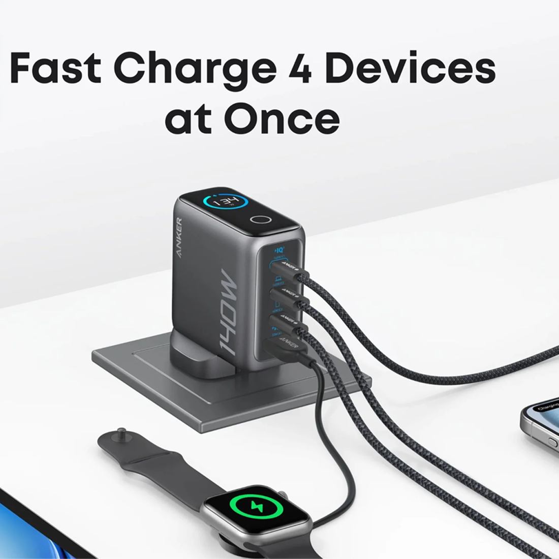 Anker 140W 4-Port GaN Charger - شاحن