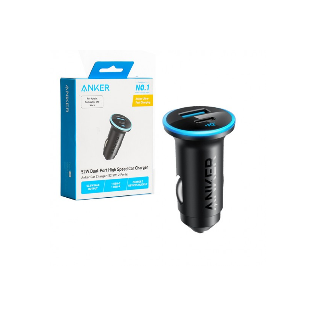 Anker 323 Car Charger (52.5W) - A2735 - شاحن Anker 323 Car Charger (52.5W) - A2735 - شاحن