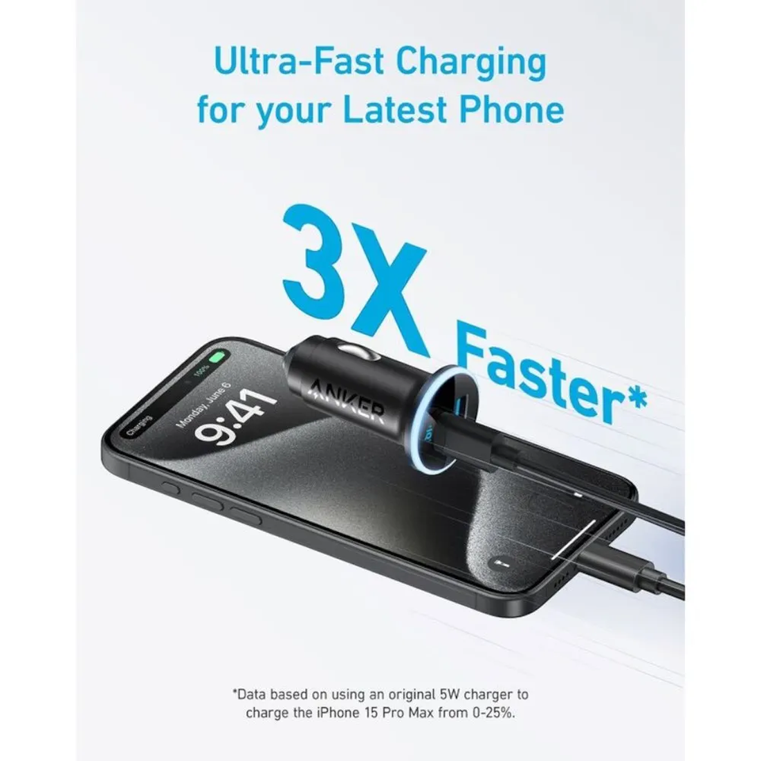 Anker 323 Car Charger (52.5W) - A2735 - شاحن Anker 323 Car Charger (52.5W) - A2735 - شاحن