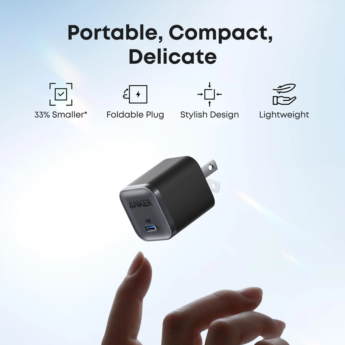 Anker 45W USB-C Nano Charger - Black - شاحن