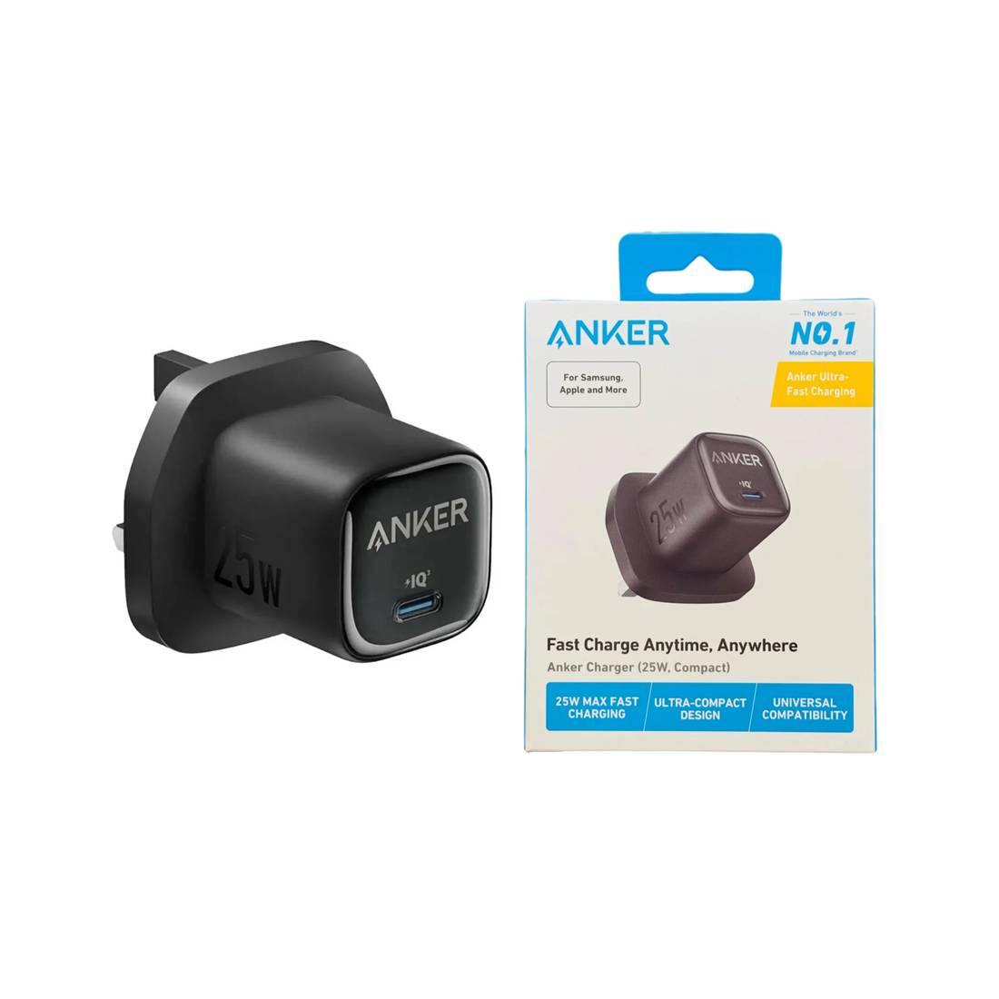 Anker Charger 25W Compact | Black - A2656K11 - شاحن