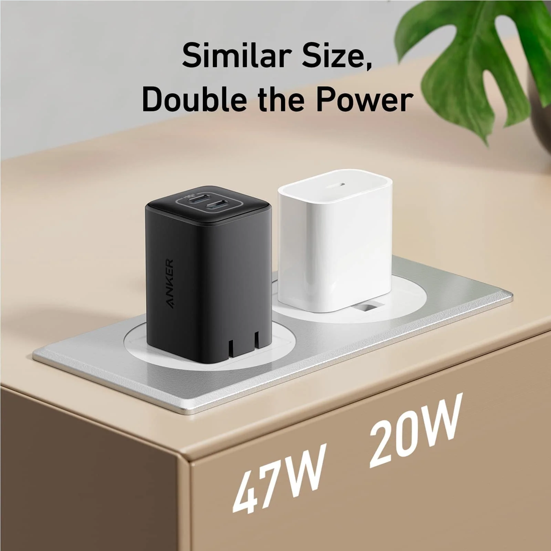 Anker Nano 47W USB C Charger B2B - Black - شاحن