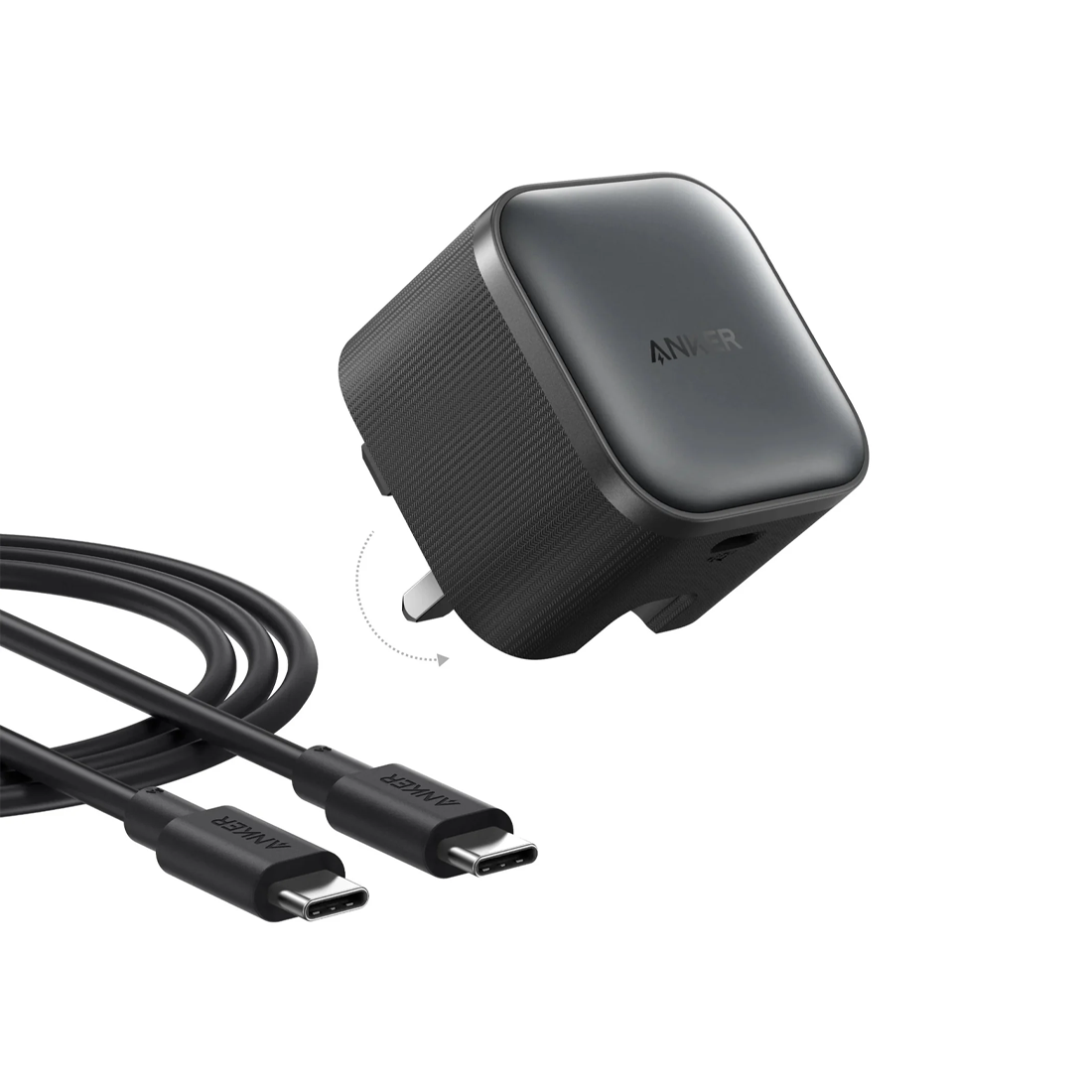 Anker Nano Charger (45W) with USB-C to USB-C Cable - شاحن
