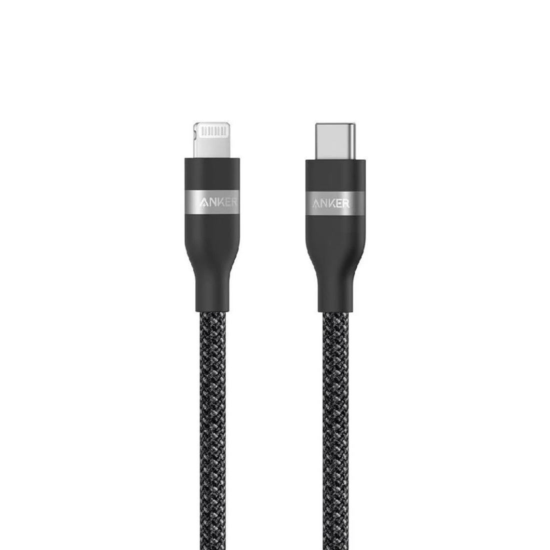 Anker USB-C to Lightning Cable (3ft Braided) A82B2011 - Black - أكسسوارات Anker USB-C to Lightning Cable (3ft Braided) A82B2011 - Black - أكسسوارات