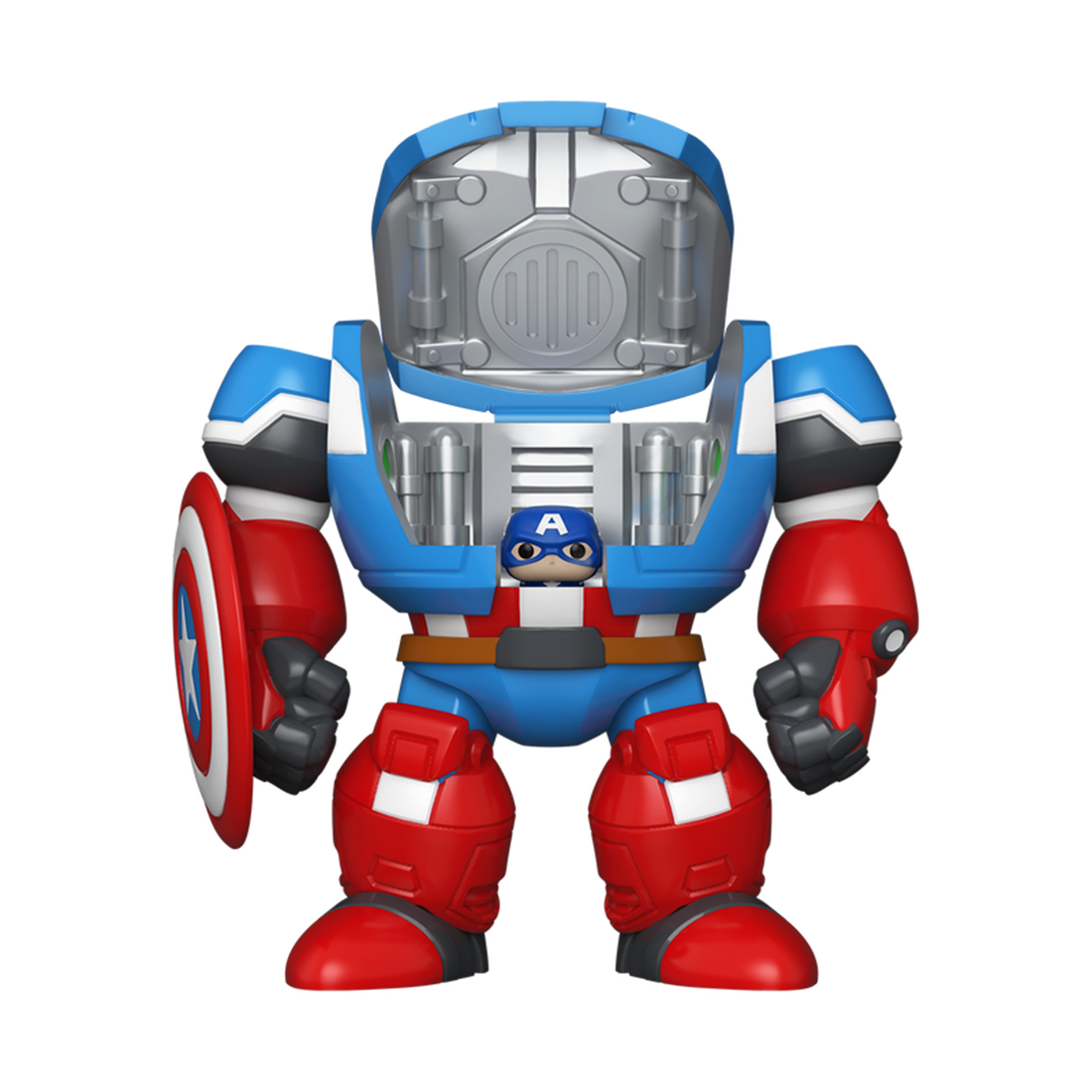 Bitty Bots: Marvel - Captain America Mech with Cap - مجسم Bitty Bots: Marvel - Captain America Mech with Cap - مجسم