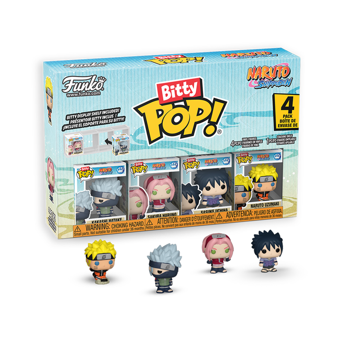 Bitty Pop! Animation: Naruto Shippuden - Team 7 w/chase 4pk - مجسم