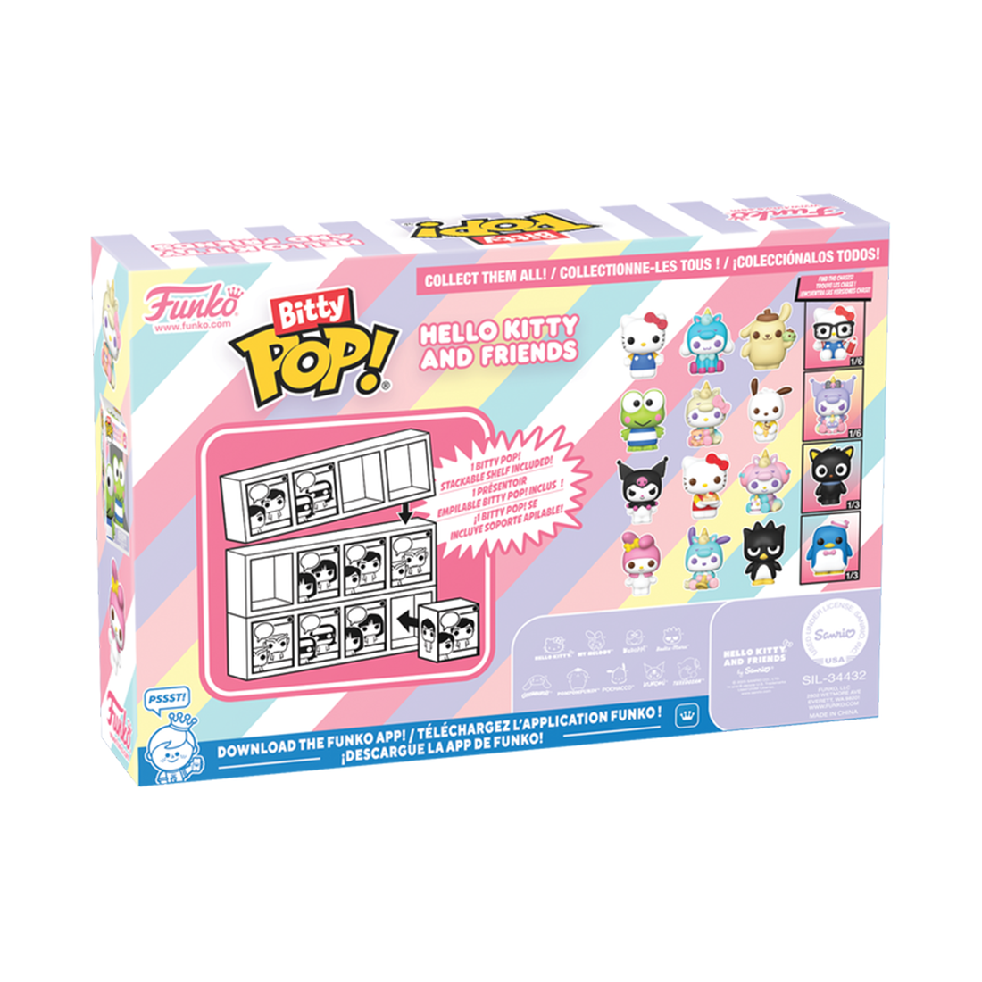 Bitty Pop! Animation: Sanrio - Hello Kitty 4pk - مجسم Bitty Pop! Animation: Sanrio - Hello Kitty 4pk - مجسم