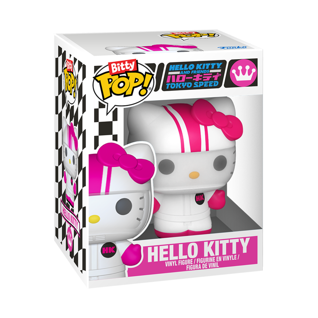Bitty Pop! Ride Animation: Sanrio - Racecar with Hello Kitty - مجسم Bitty Pop! Ride Animation: Sanrio - Racecar with Hello Kitty - مجسم