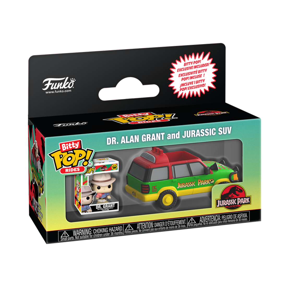 Bitty Pop! Ride Movies: Jurassic Park - Jurassic SUV with Dr. G - مجسم