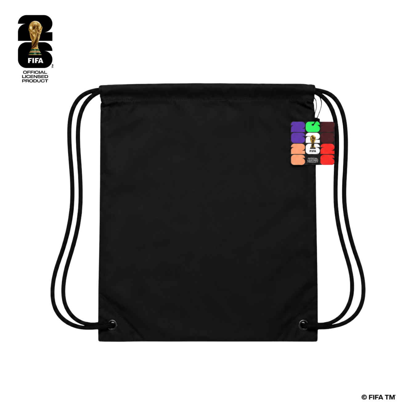 FWC26 Official Core Logo Drawstring Bag Black - حقيبة FWC26 Official Core Logo Drawstring Bag Black - حقيبة