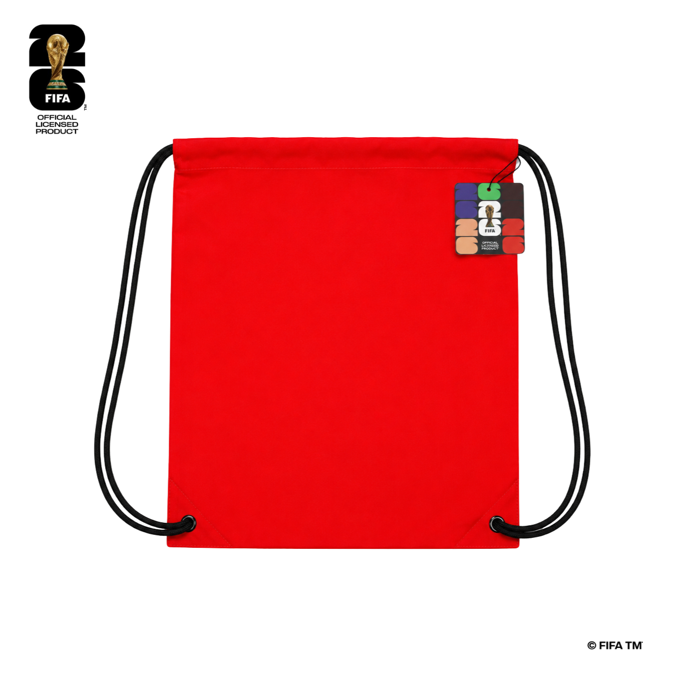 FWC26 Official Drawstring Bag with generic logo - Red - حقيبة FWC26 Official Drawstring Bag with generic logo - Red - حقيبة