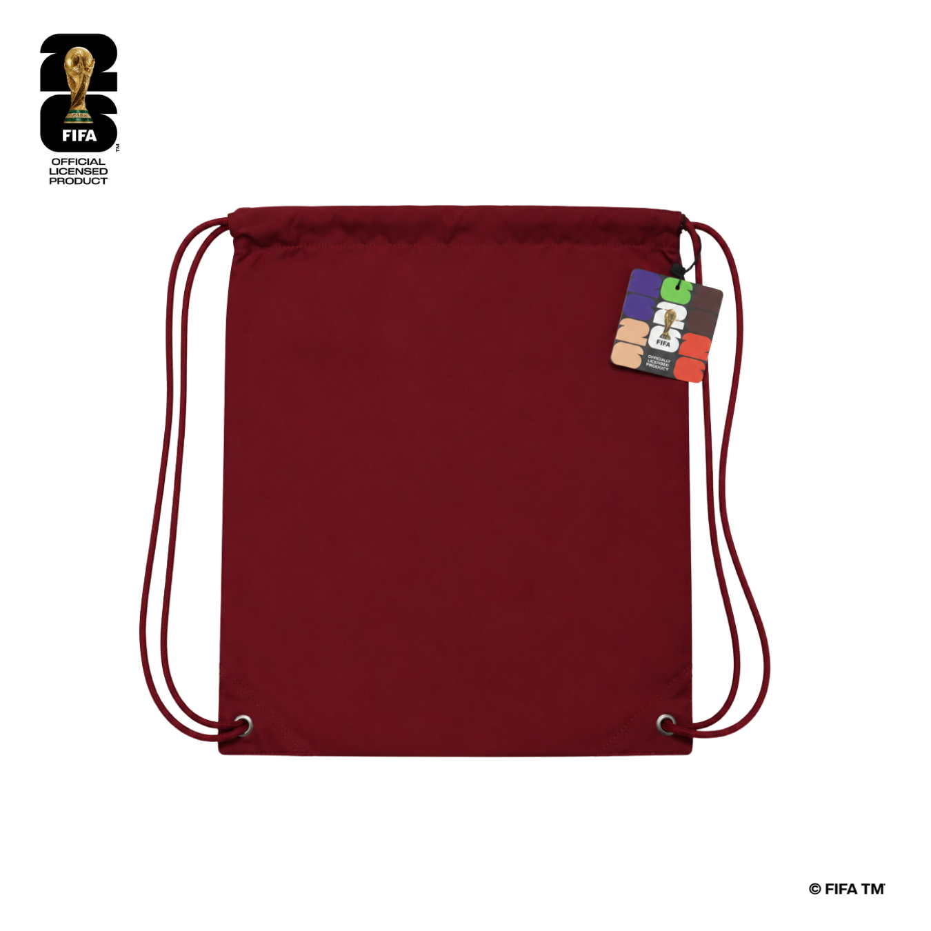 FWC26 Official Multicolor Drawstring Bag - Red/Yellow - حقيبة FWC26 Official Multicolor Drawstring Bag - Red/Yellow - حقيبة