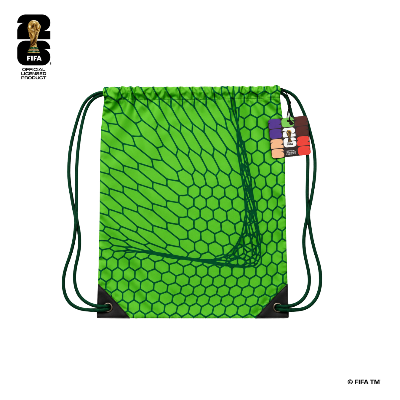 FWC26 Official Drawstring Bag with generic logo - Green - حقيبة FWC26 Official Drawstring Bag with generic logo - Green - حقيبة