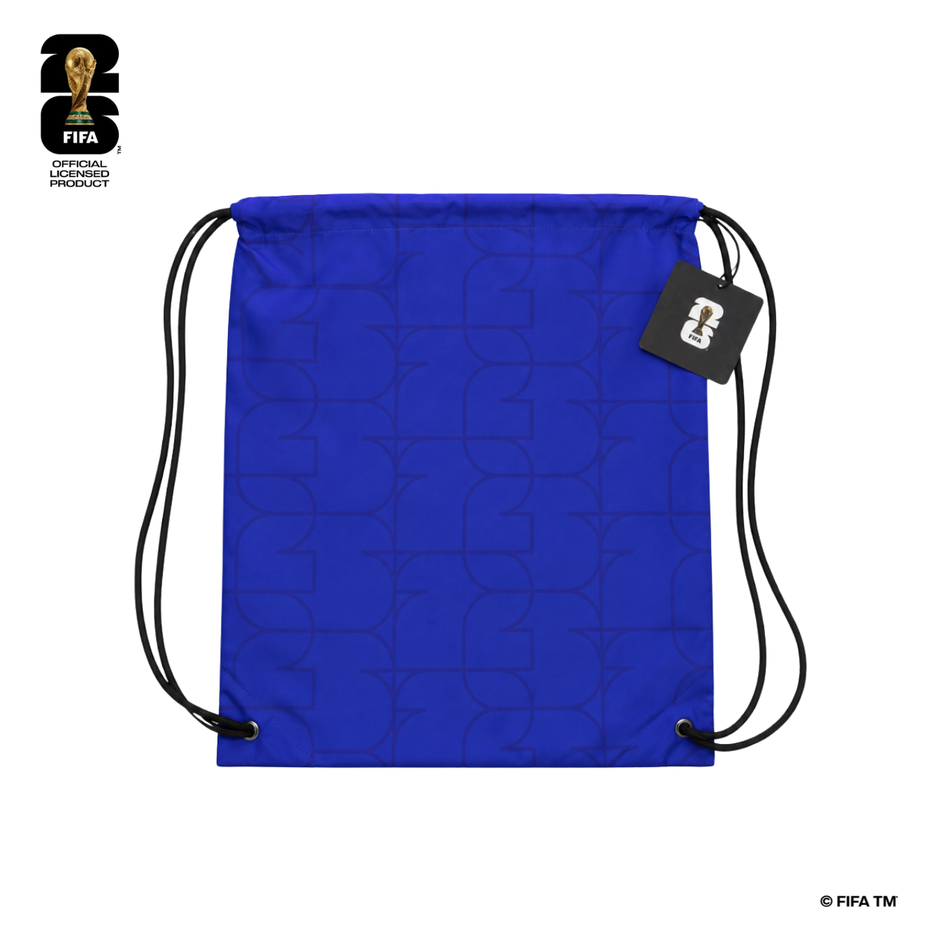 FWC26 Official Premium Drawstring Bag with official FIFA Logo - Blue - حقيبة FWC26 Official Premium Drawstring Bag with official FIFA Logo - Blue - حقيبة