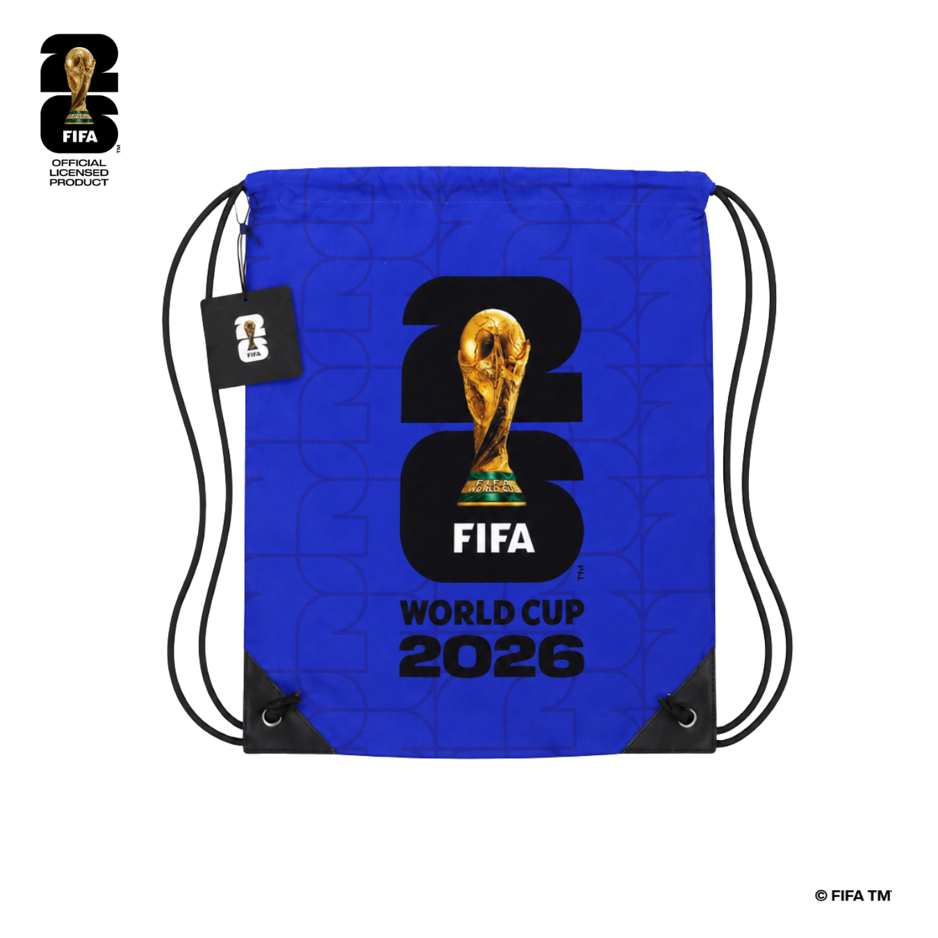 FWC26 Official Premium Drawstring Bag with official FIFA Logo - Blue - حقيبة FWC26 Official Premium Drawstring Bag with official FIFA Logo - Blue - حقيبة