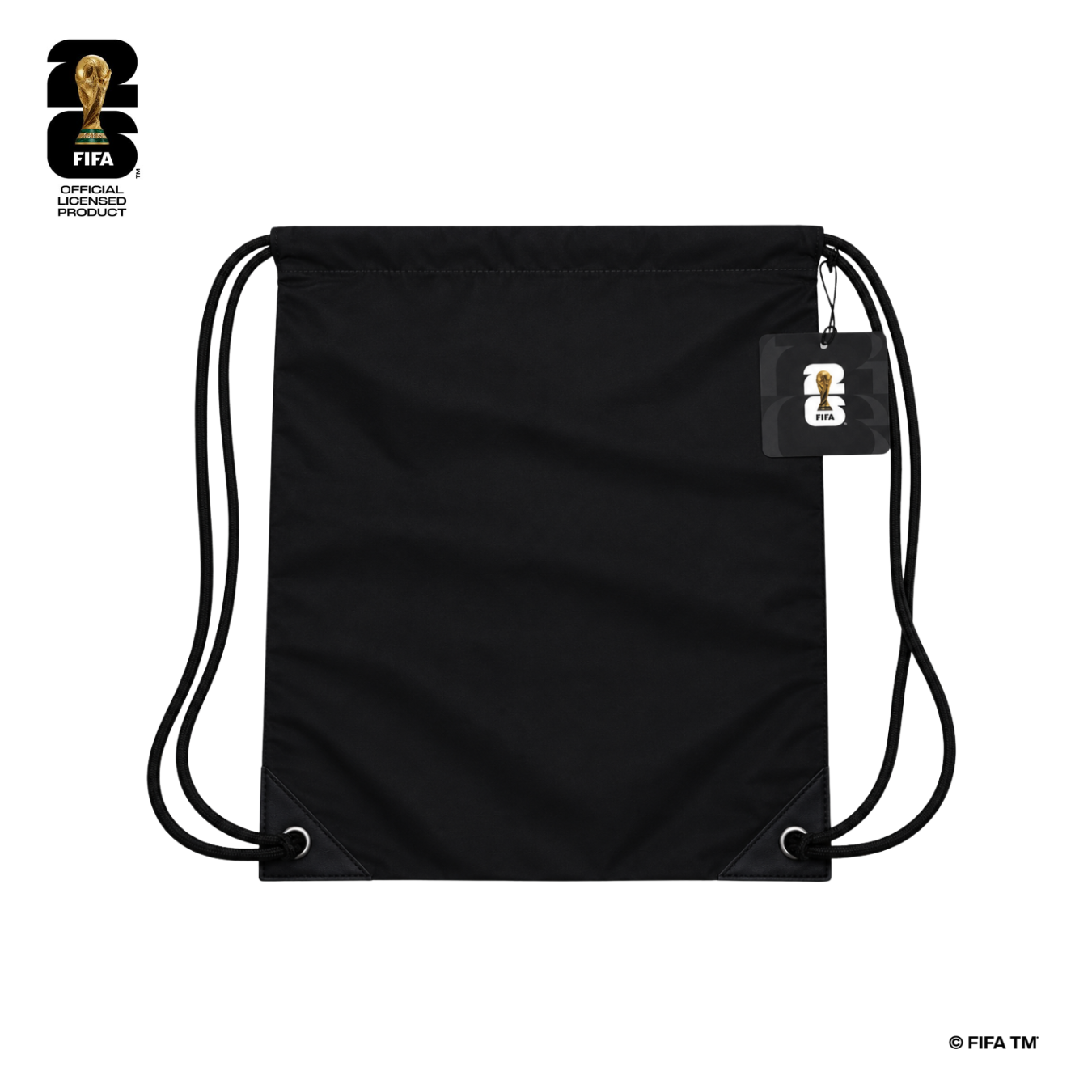 FWC26 Official Premium Drawstring Bag - Black/White - حقيبة FWC26 Official Premium Drawstring Bag - Black/White - حقيبة