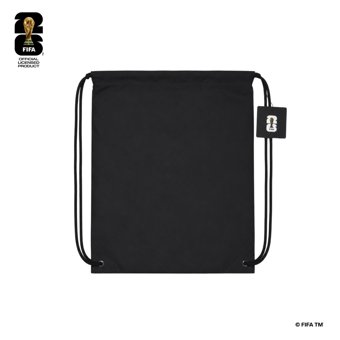 FWC26 Official Premium Drawstring Bag - Black/Gold - حقيبة FWC26 Official Premium Drawstring Bag - Black/Gold - حقيبة