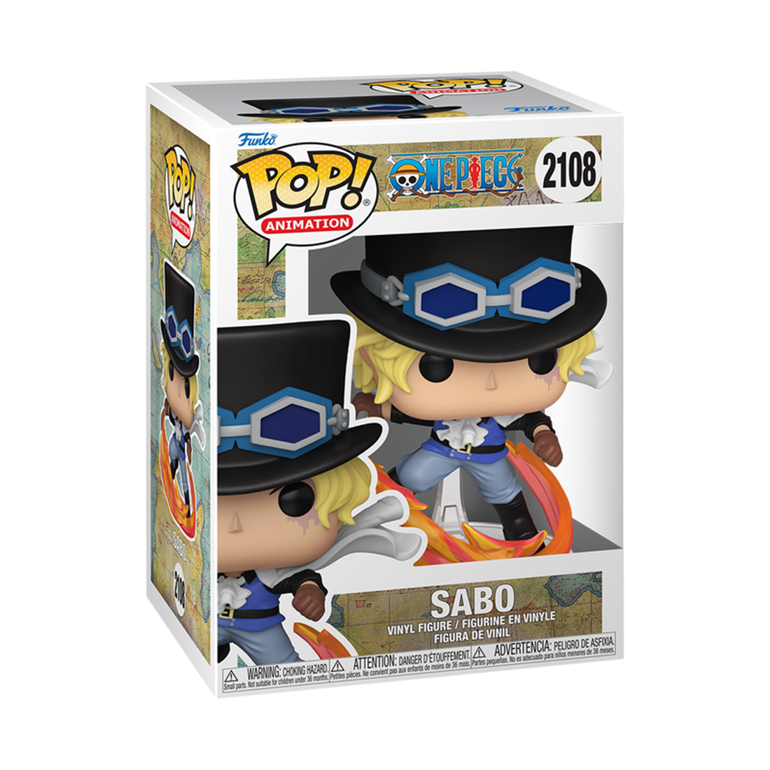 Funko Pop! Animation: One Piece - Sabo #2108 - مجسم Funko Pop! Animation: One Piece - Sabo #2108 - مجسم