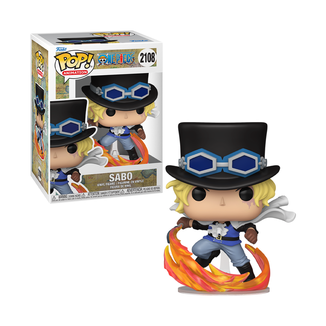 Funko Pop! Animation: One Piece - Sabo #2108 - مجسم Funko Pop! Animation: One Piece - Sabo #2108 - مجسم