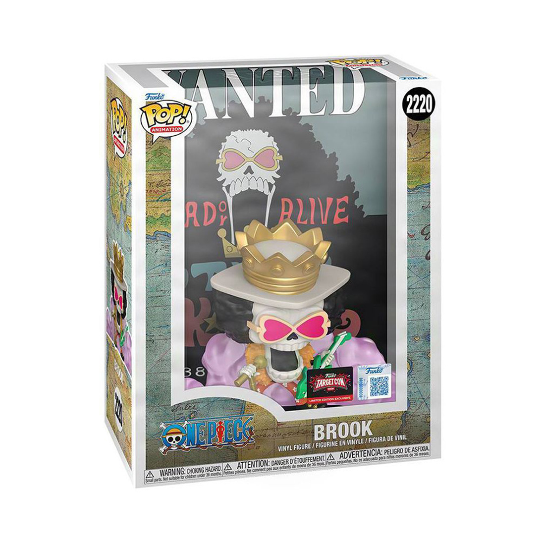 Funko Pop Cover! Animation: One Piece - Brook (Wanted)(Exc) #2220 - مجسم Funko Pop Cover! Animation: One Piece - Brook (Wanted)(Exc) #2220 - مجسم