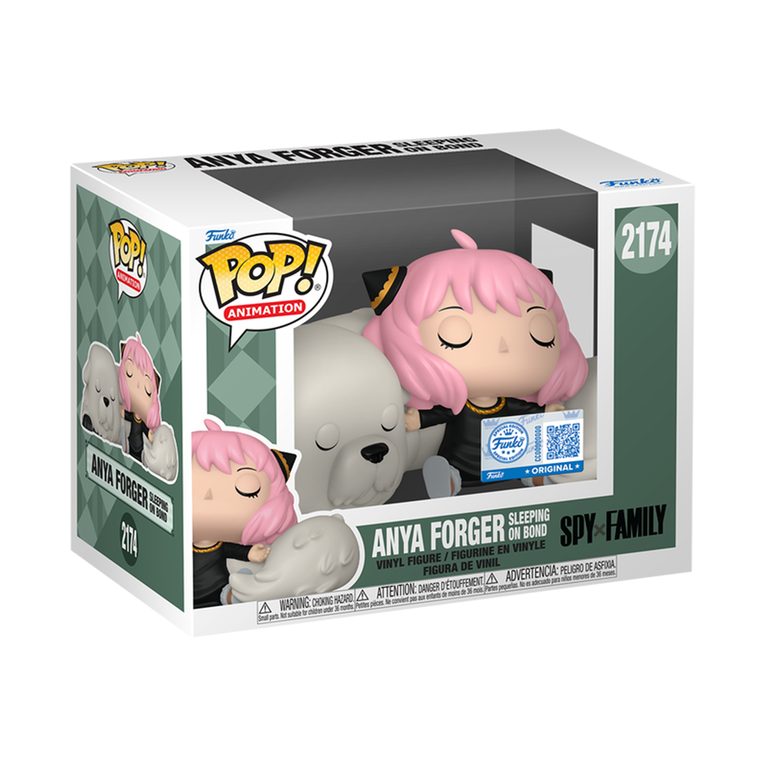 Funko Pop Premium! Animation: Spy x Family - Anya Sleeping on Bond (Exc) #2174 - مجسم