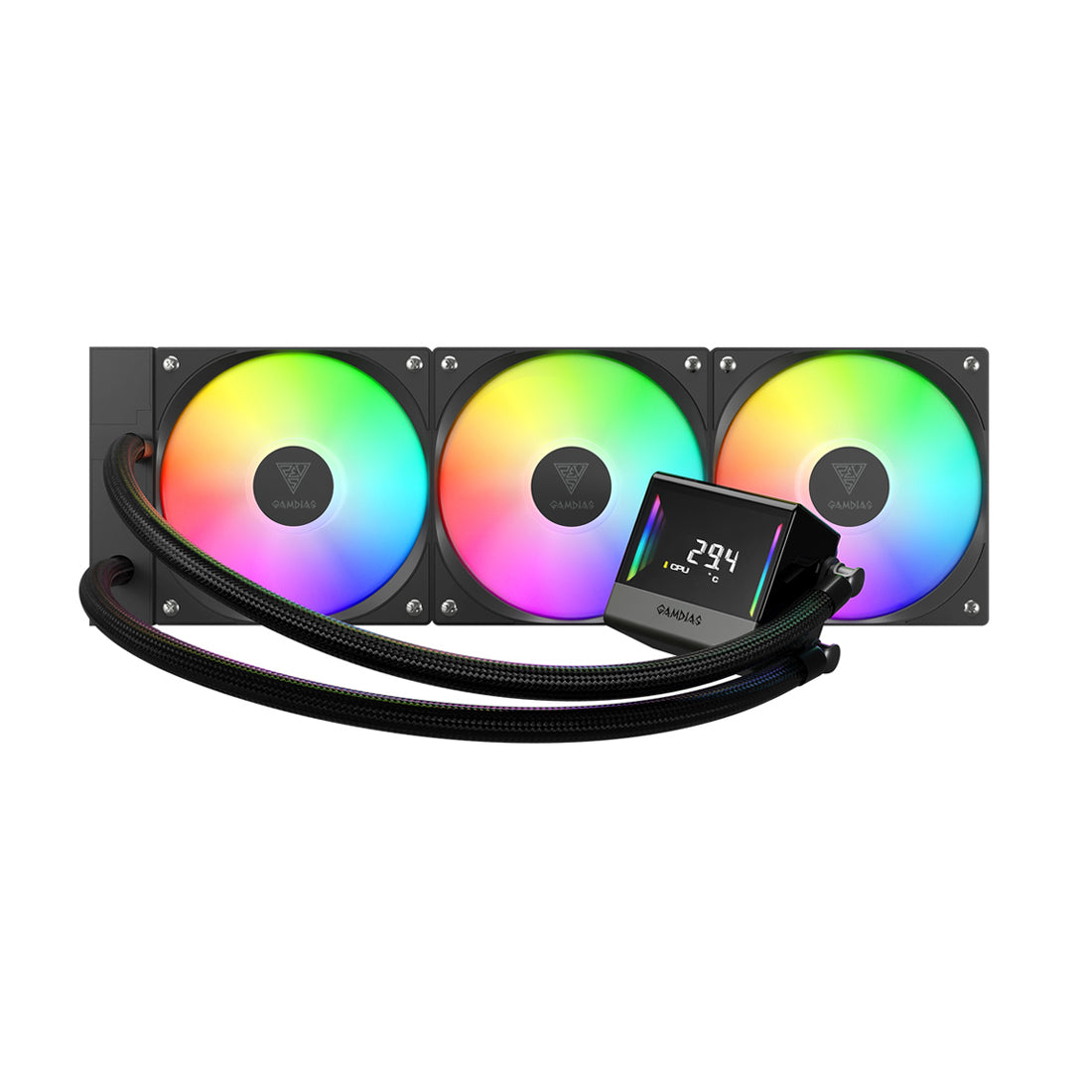 Gamdias Chione E4-360 Argb PWM سائل مبرد مروحة هيدروليكية - أسود - ميروز تيبريد Gamdias Chione E4-360 Argb PWM سائل مبرد مروحة هيدروليكية - أسود - ميروز تيبريد