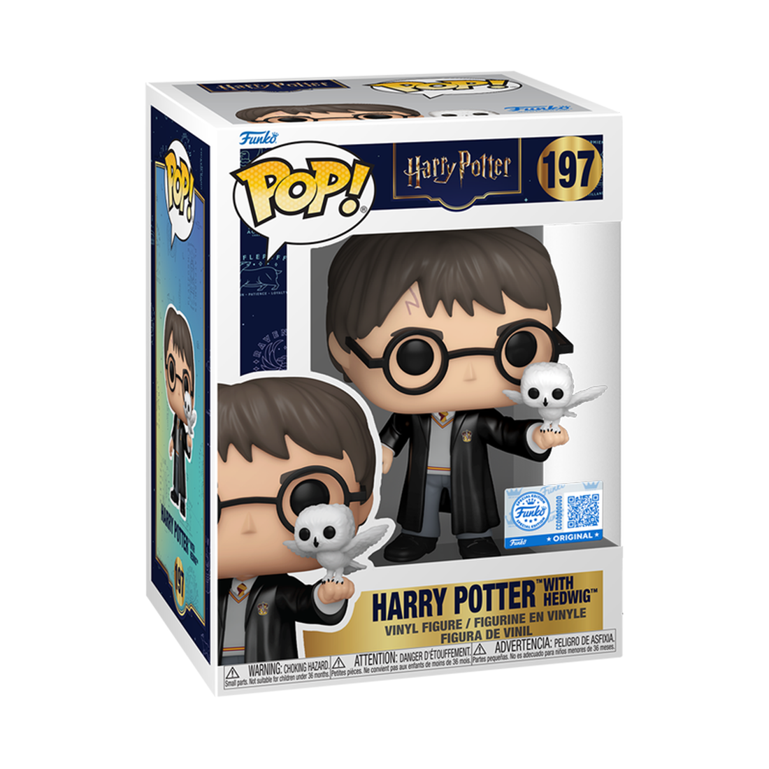 Funko Pop! Movies: Harry Potter S20- Harry with Hedwig (Exc) #197 - مجسم