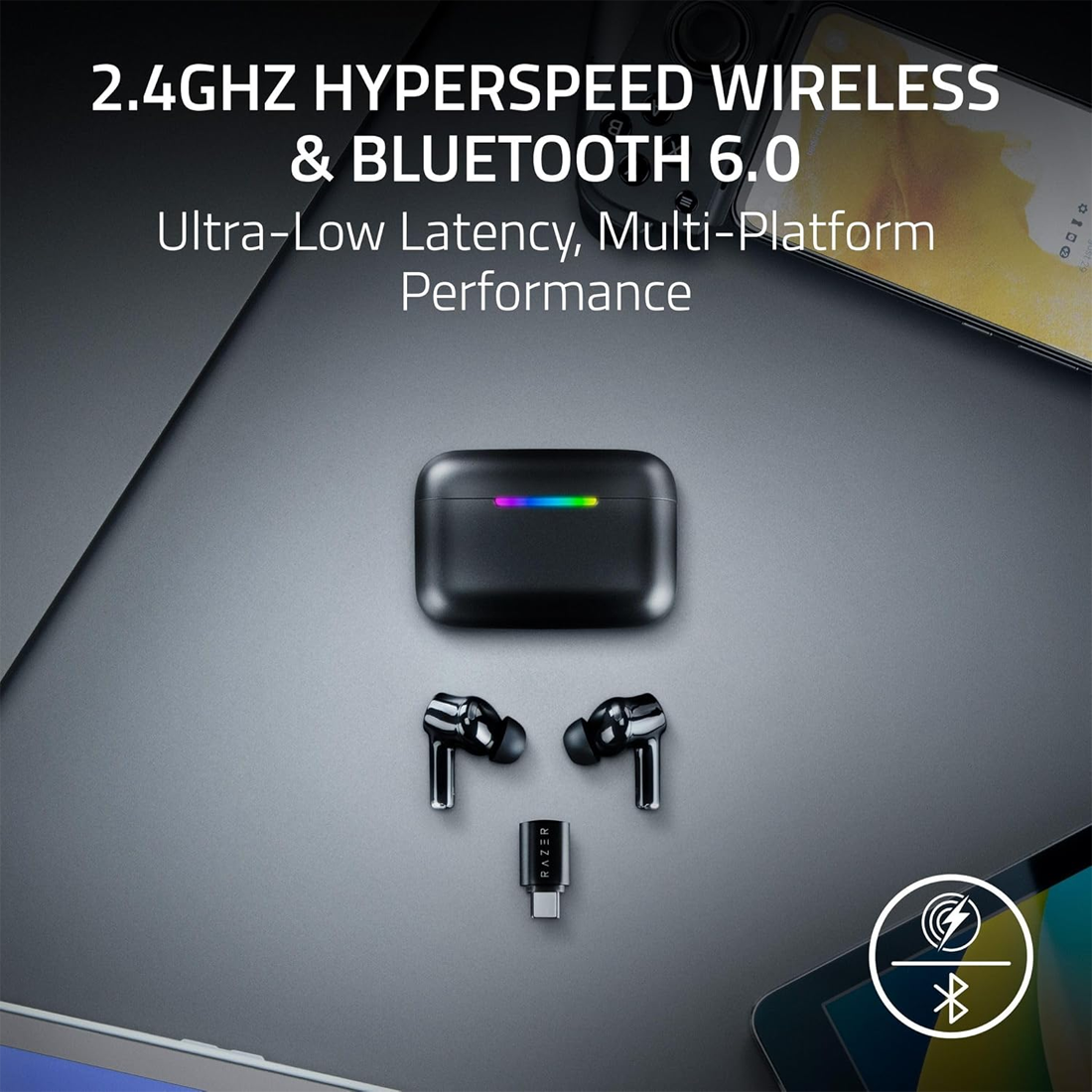 Razer Hammerhead V3 HyperSpeed Wireless ANC Earbuds - سماعات Razer Hammerhead V3 HyperSpeed Wireless ANC Earbuds - سماعات