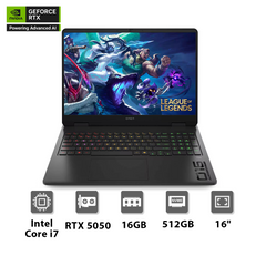 HP OMEN 16-am0007ne i7-14650HX, 16GB, 512gb, 8GB NVIDIA GeForce RTX™ 5050 Graphics, 16
