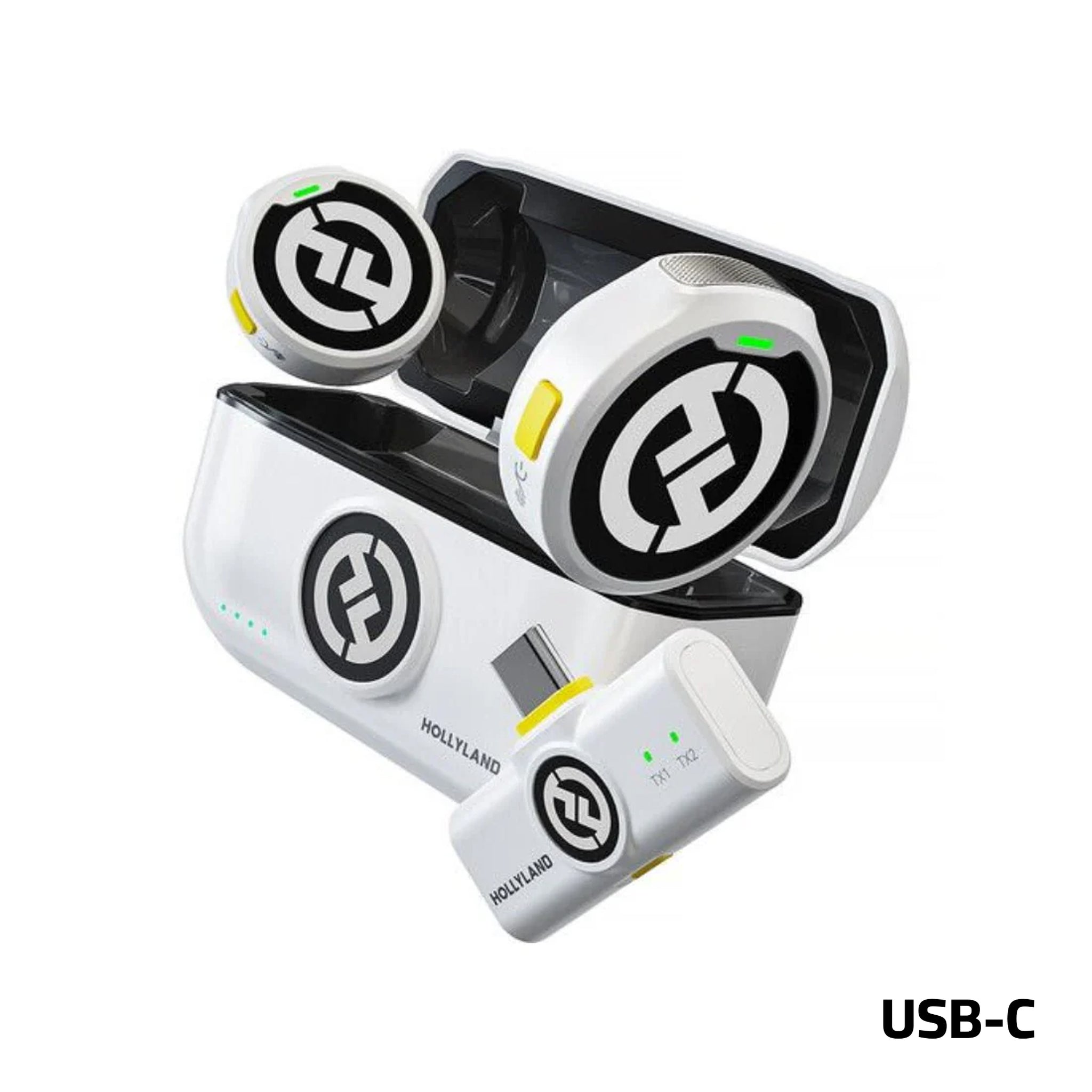 HOLLYLAND LARK M2 DUO نظام ميكروفون لاسلكي مع موصل USB -C - عاج أبيض - MyizeROOفON HOLLYLAND LARK M2 DUO نظام ميكروفون لاسلكي مع موصل USB -C - عاج أبيض - MyizeROOفON