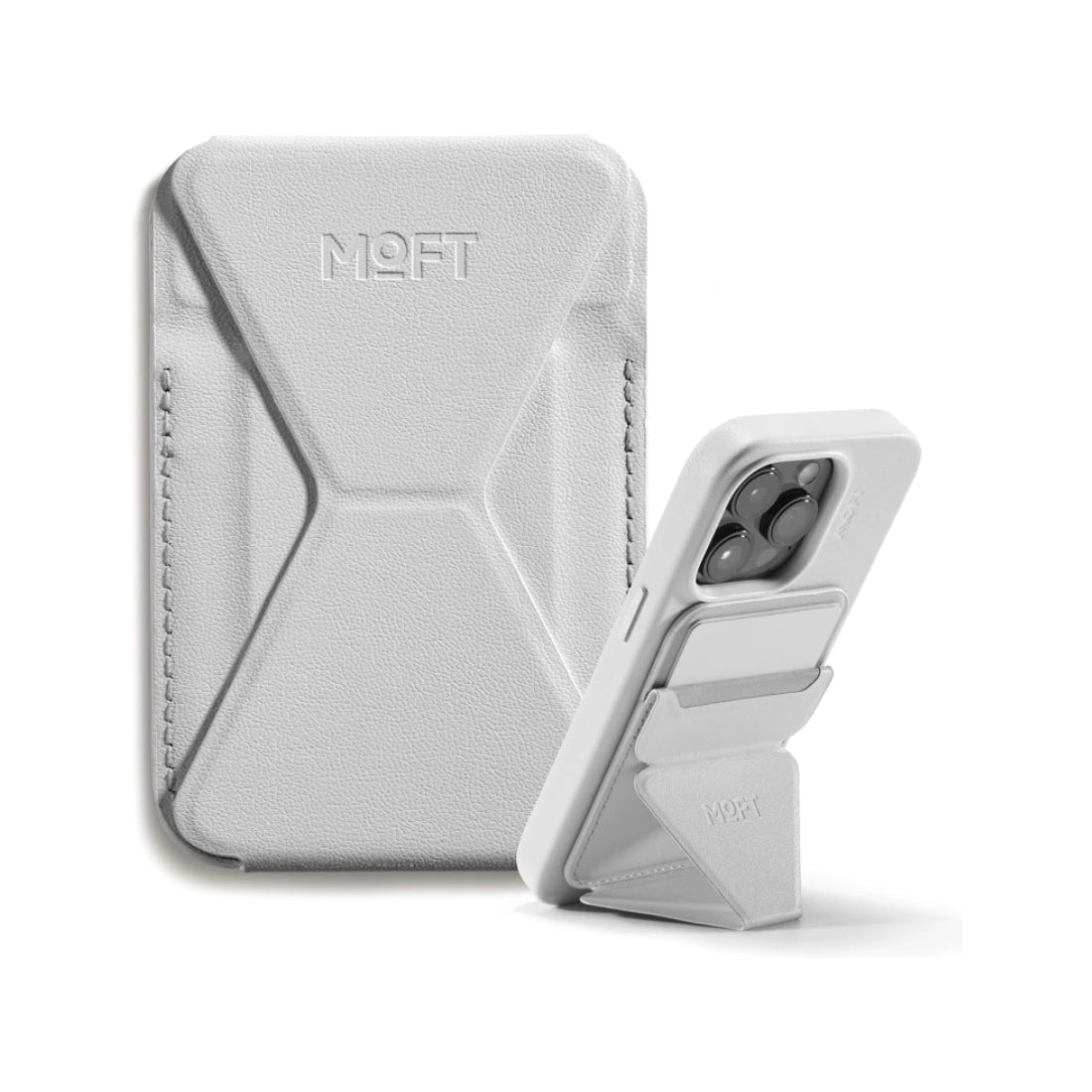 MOFT Snap-On iPhone Stand & Wallet Movas - Misty Cove - أكسسوارات - Store 974 Electronics WLL  | ستور٩٧٤ للالكترونيات ذ.م.م