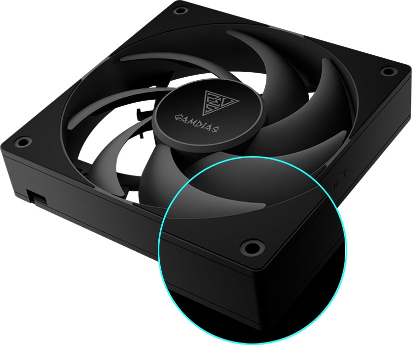 Gamdias Notus M1-1203 PWM Fan Hydraulic -black -Meroحة Tbridyd Gamdias Notus M1-1203 PWM Fan Hydraulic -black -Meroحة Tbridyd