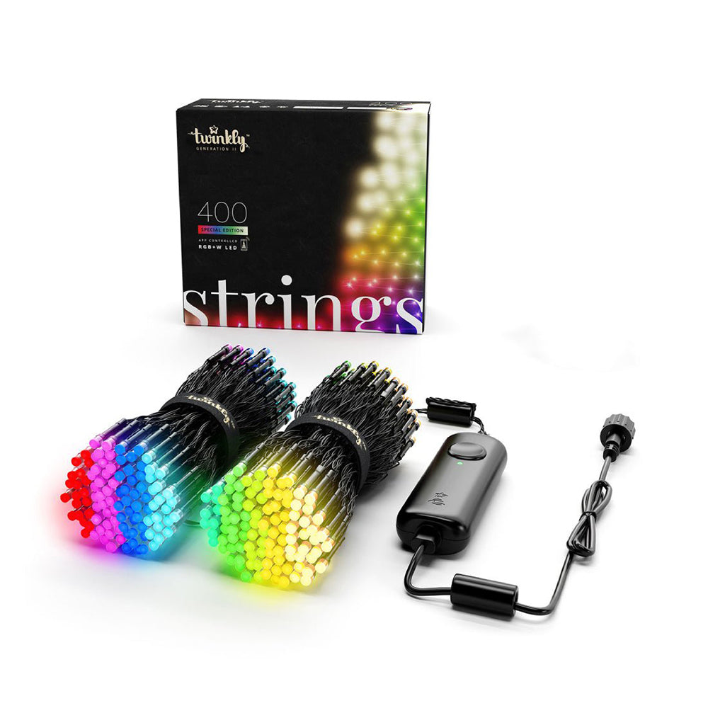 Twinkly 400L 5mm App Controlled RGBW Light String - Black & Green - إضاءة - Store 974 | ستور ٩٧٤