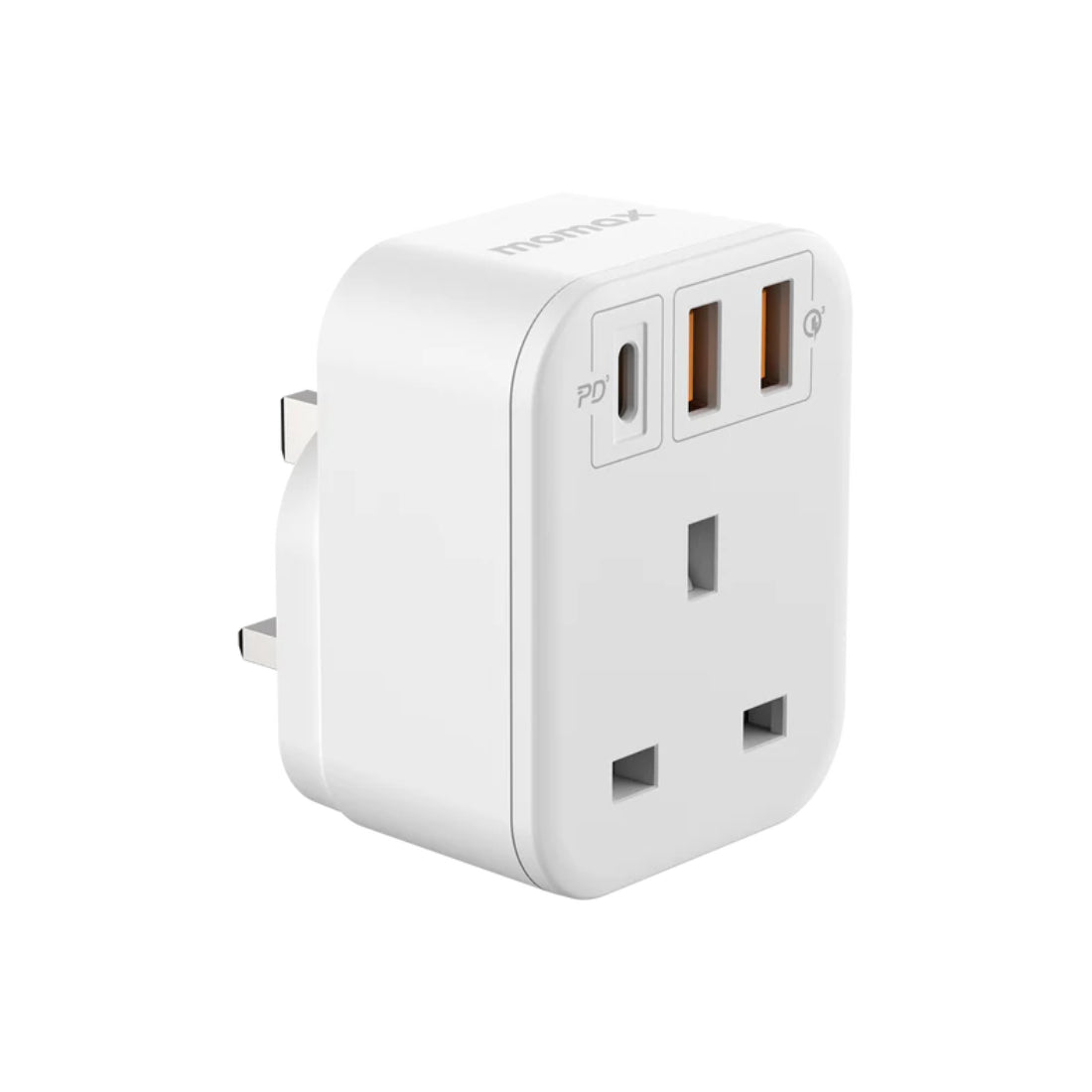 Momax OnePlug 3-Outlet PD20W Extension Socket With USB - White - محول - Store 974 | ستور ٩٧٤