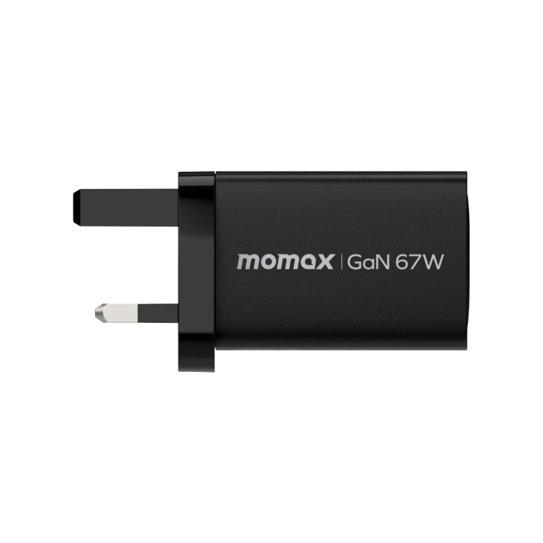 Momax OnePlug 67W 3 -Port Gan Charger - Black - شaحn Momax OnePlug 67W 3 -Port Gan Charger - Black - شaحn
