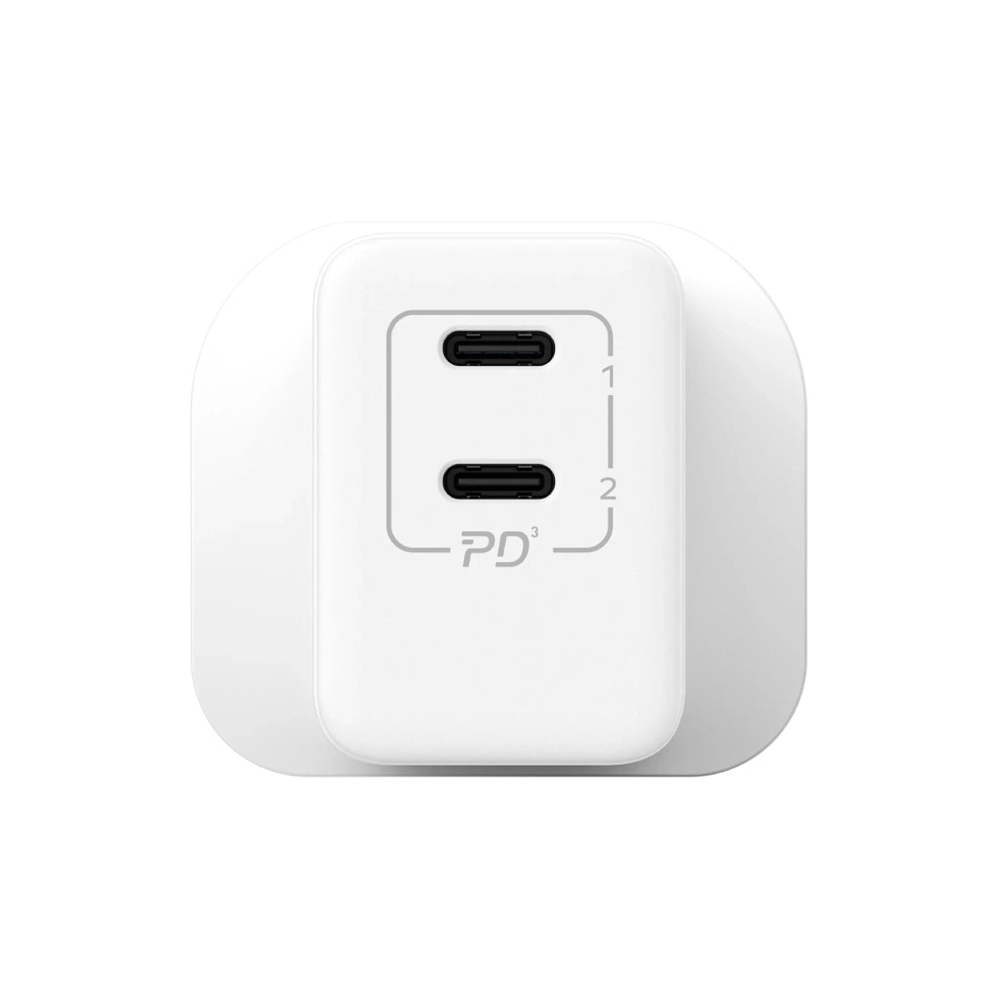 Momax OnePlug 35W 2 -Port Gan Mini Charger - White - شaحn Momax OnePlug 35W 2 -Port Gan Mini Charger - White - شaحn