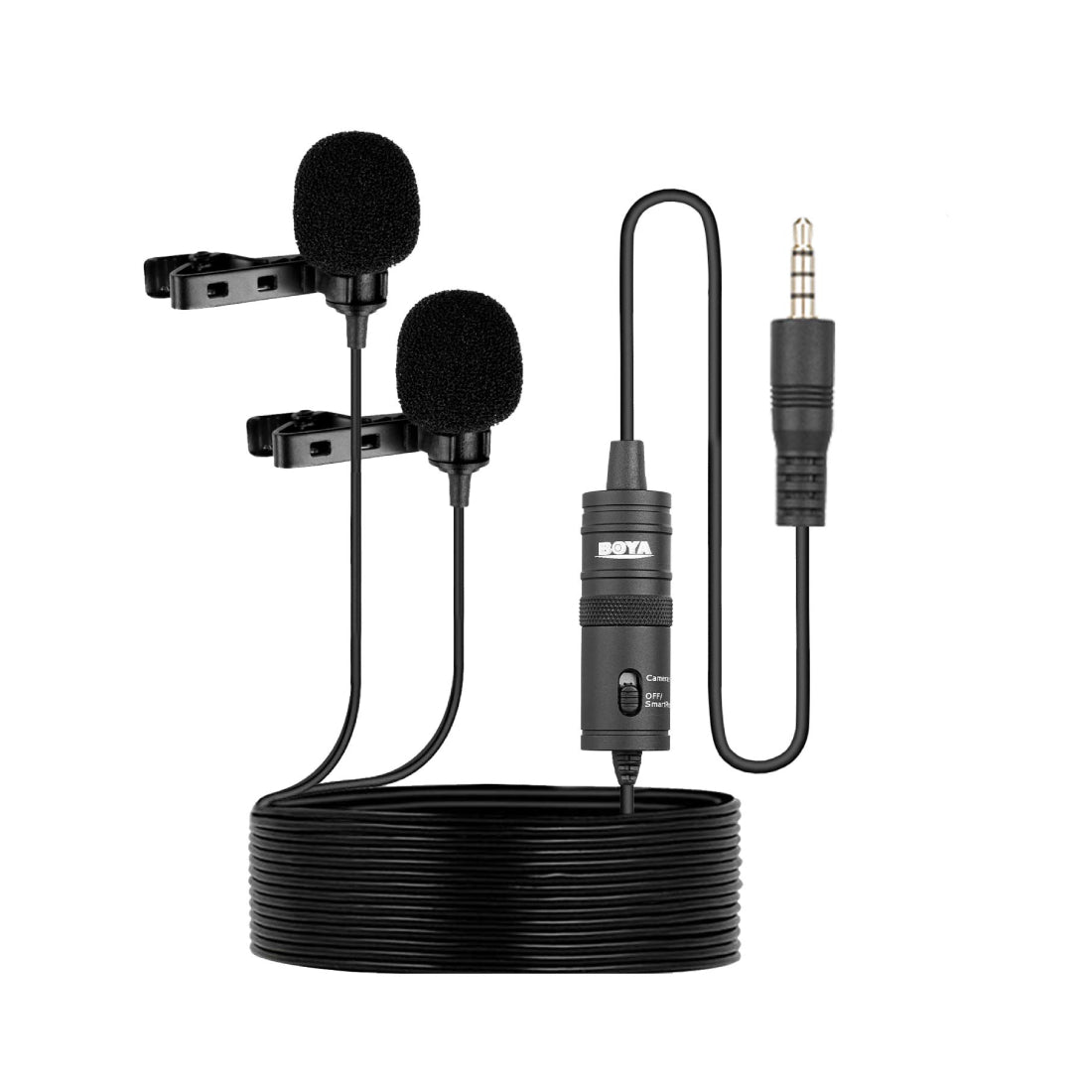 Boya BY-M1DM Dual-mic Lavalier Microphone - ميكروفون - Store 974 | ستور ٩٧٤