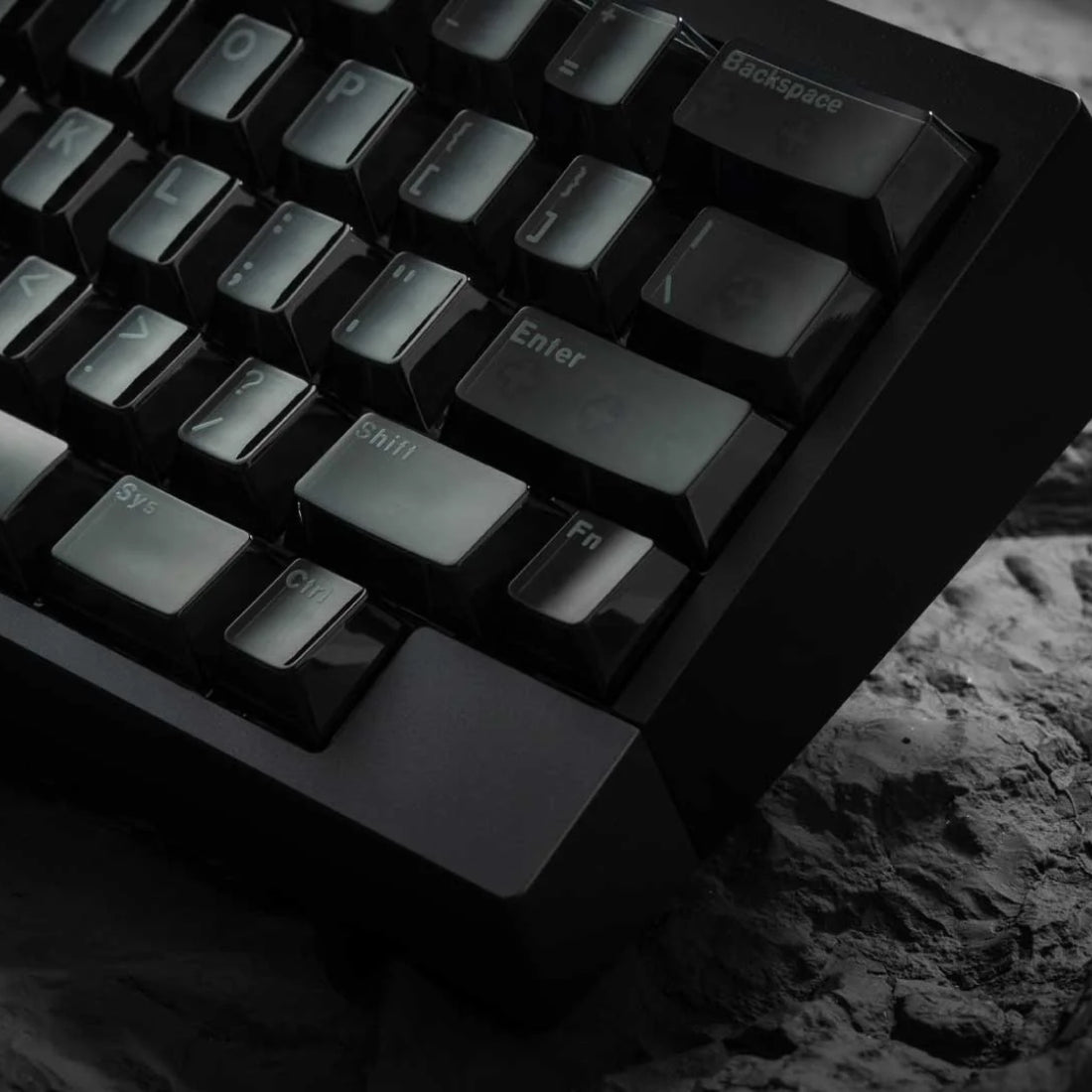 AngryMiao AM Compact Touch Wireless Keyboard - All Black - لوحة مفاتيح - Store 974 | ستور ٩٧٤