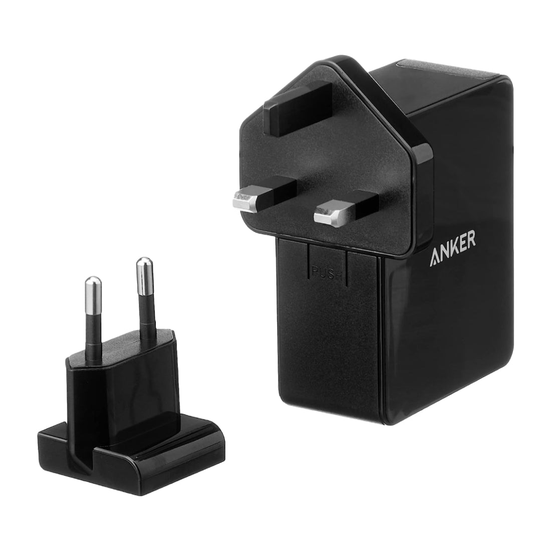 Anker PowerPort 4 Lite Interchangeable Plugs - (EU/UK) - شاحن - Store 974 | ستور ٩٧٤