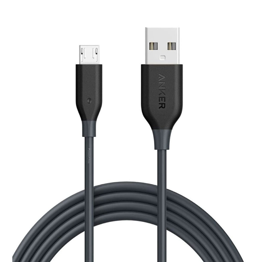 Anker Powerline 0.9m Micro USB Cable - Black - شاحن - Store 974 | ستور ٩٧٤