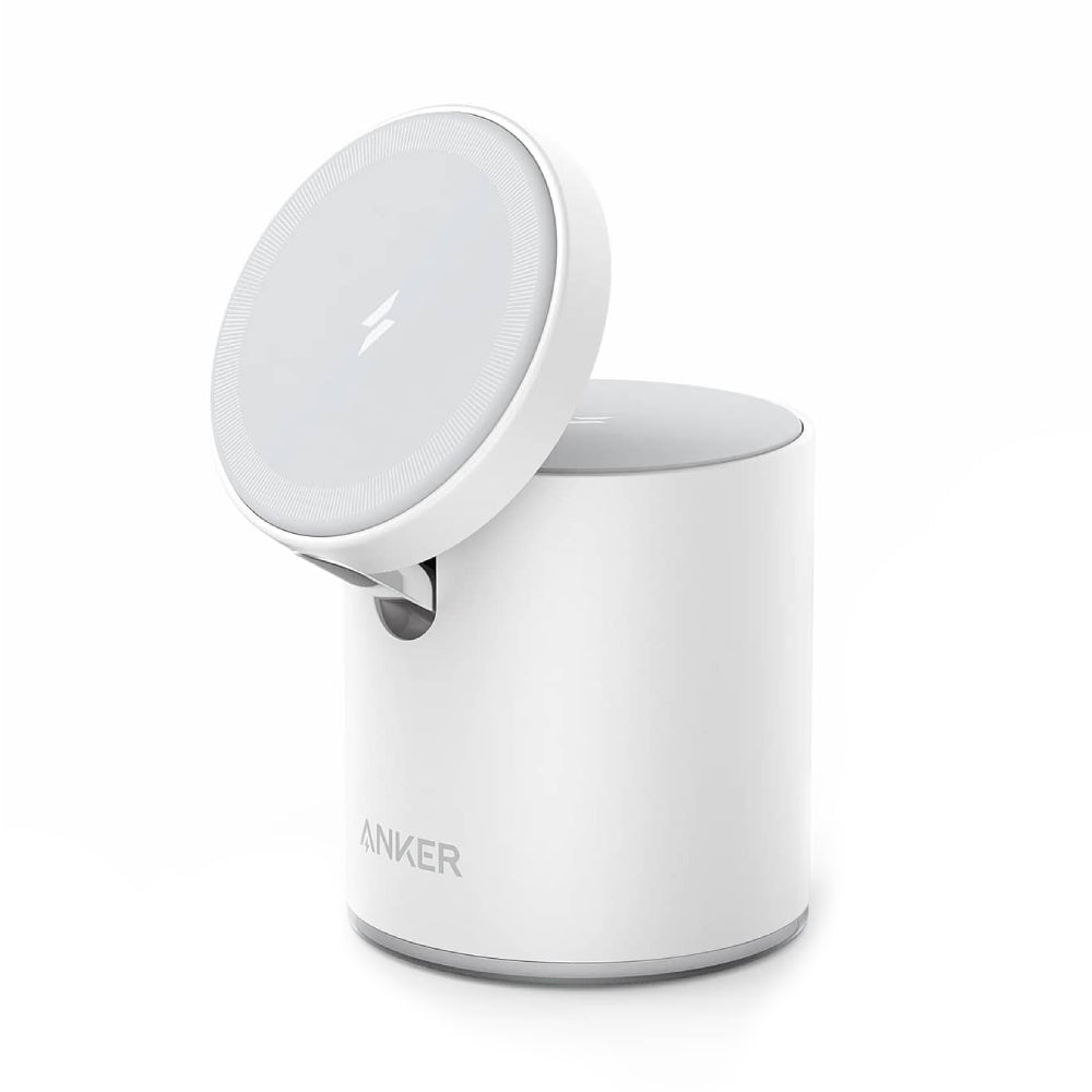 Anker 623 MagGo 2-in-1 Magnetic Wireless Charger - White - شاحن - Store 974 | ستور ٩٧٤