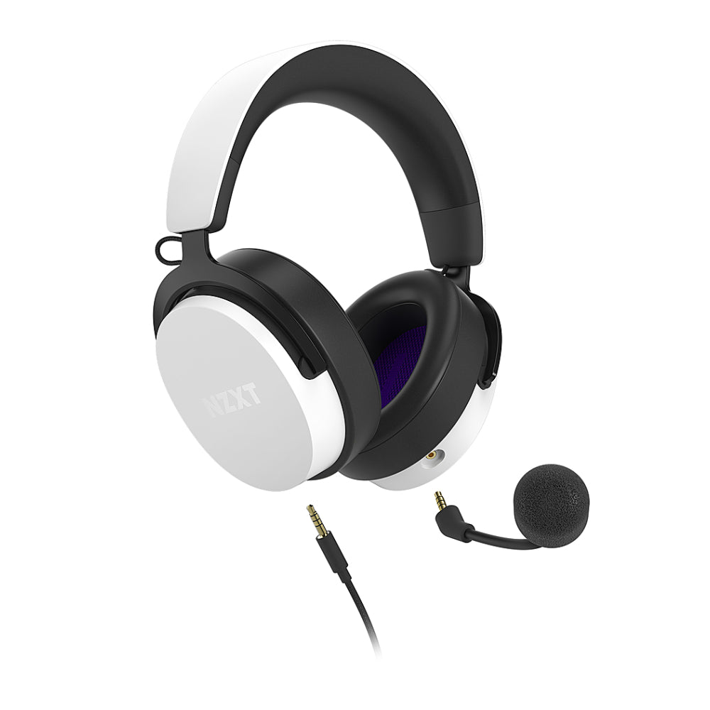 NZXT Relay Wired PC Gaming Headset - White - سماعة NZXT Relay Wired PC Gaming Headset - White - سماعة