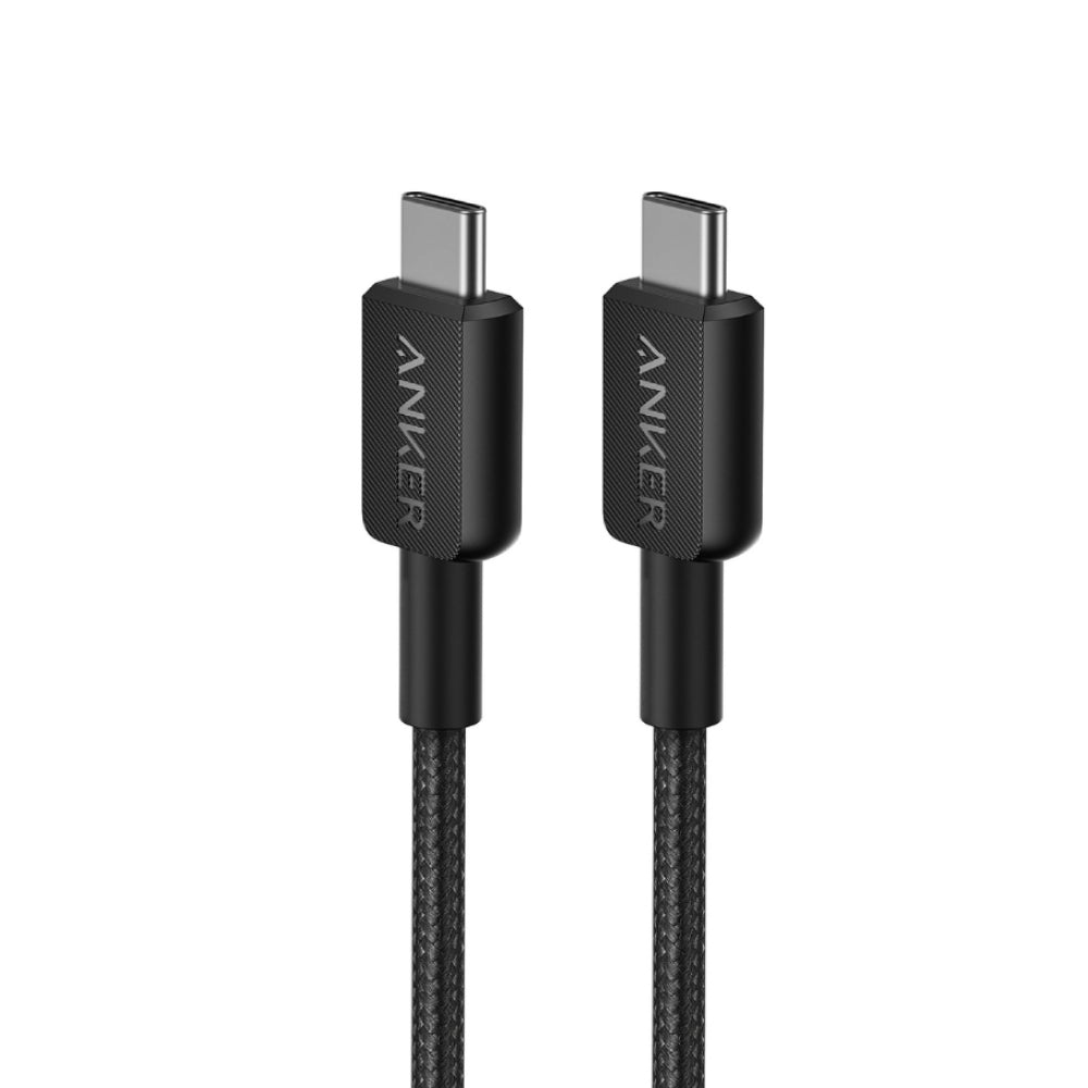 Anker 322 USB-C to USB-C Braided Cable 0.9m - Black - كابل - Store 974 | ستور ٩٧٤