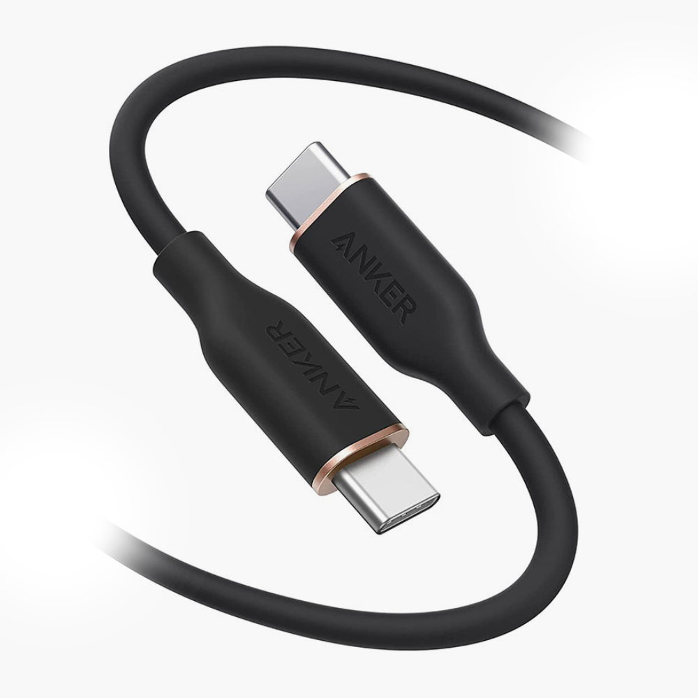 Anker PowerLine III Flow USB-C to USB-C 100W 1.8m Cable - Midnight Black - شاحن - Store 974 | ستور ٩٧٤